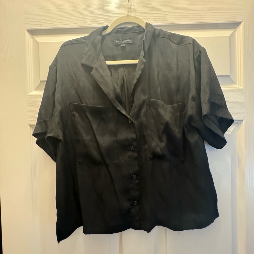 Cropped Button Down Shirt - image 1